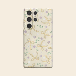 BILIBILI | Cream Polka Dot Ribbons Luxury Fashion Full Lens Protective Case for Samsung Galaxy S26 S25 S24 A56 A36 Plus Ultra