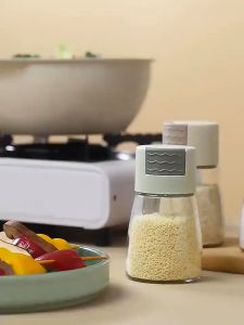 Hũ Đựng Gia Vị Thủy Tinh Nắp Có Nút Bấm Định Lượng Thông Minh. Lọ Đựng Gia Vị Đa Năng. Lọ Rắc Muối Hạt Tiêu Mì Chính