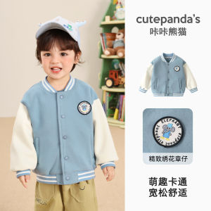 Kaka Panda Boys Baseball Jacket Baby Spring Autumn Clothes Infant Girls Clothes Casual Style All Seasons Outerwear for Kids