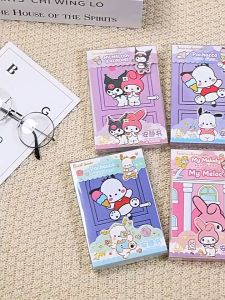 Samy Sanrio Homemade DIY Toy Melody and Kuromi Quiet Book Cartoon Educational Handmade Toy Book Material Pack Set Doll Paper Girl Cute Educational Children Birthday Creative Gift Book