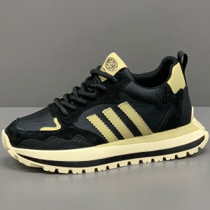 Mens Sporty Casual Shoes Breathable Increase Height Autumn New Arrival Fashionable Glue-Welded Rubber Outsole Wave Pattern