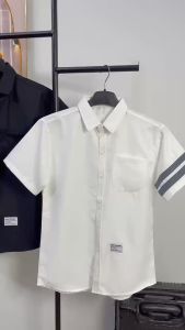 Áo sơ mi nam tay ngắn tay dài màu trắng phối khóa kéo đẹp cá tính chất lụa kate cao cấp giá rẻ chuẩn shop quang_thời_trang