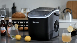 Compact Countertop Ice Maker Machine | 26Lbs/24H Fast Ice Production 9 Bullet Cubes in 6 Mins Self-Cleaning Design