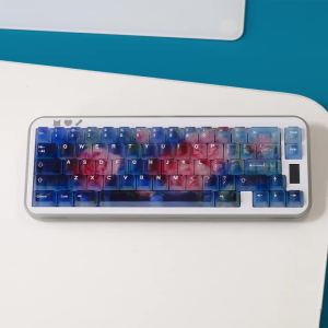 Chủ Đề Hoa Hồng 122 Phím Bàn Phím PC Trong Suốt Mờ Cherry Profile Cho Bàn Phím Cơ MX Cherry - Bộ Phím Trong Suốt