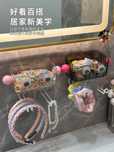 Multi-Functional Hair Accessories Storage Box Wall-Mounted Bathroom Childrens Hair Bands Clips Baby Elastic Band Rack Dormitory