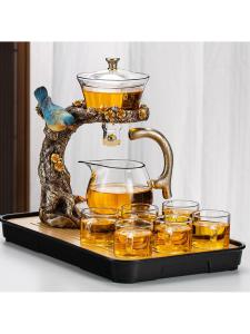 Lazy Tea Making Glass Tea Set Home Office