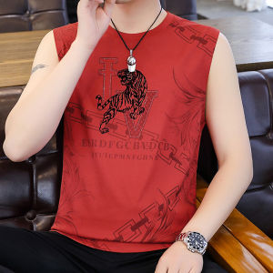 Áo Vest Lụa Băng Cao Cấp Cho Nam Mùa Hè 2025 Cỡ Lớn Nhanh Khô Không Tay Áo Thun Cổ Tròn Thời Trang Thường Ngày