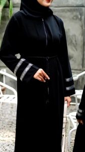 abaya wanita arab hitam couple ibu dan anak bahan jetblack saudi mewah lubaba