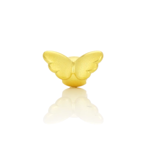 Chow Sang Sang 周生生 Charme Love Moments 999 Gold Angel Wing Heart Charm 86507C (Bracelet Not Included)