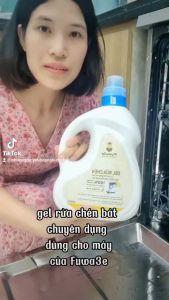 Nước rửa chén sinh học chuyên dụng cho máy chai dùng thử 100ml500ml an toàn khi tiếp xúc da nhạy cảm không bám bọt thân thiện môi trường - Fuwa3E official store