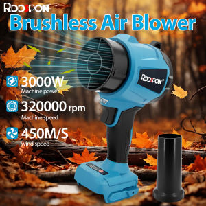 3000W brushless Hair dryer  high power powerful handheld hair dryer dust and snow removal leaf turbo fan suitable for Makita bat