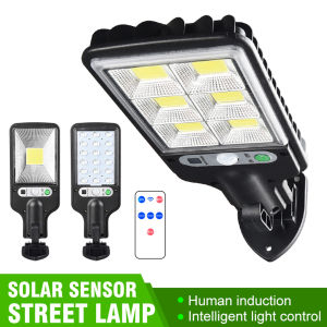 [Fast Delivery] Solar Sensor Wall Light COB LED Waterproof Human Induction Street Lamp Garden Outdoor Courtyard
