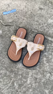 Sandal Jepit Flat Wanita terbaru Motif Manik Balerina Trendi Import Nyaman Di Pakai