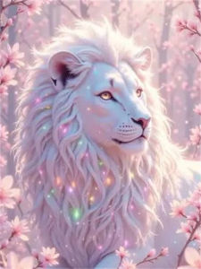 500/1000/1200/2000PCS Jigsaw Puzzle Lion With Cherry Blossom Forest Art For Adults Great Weekend Relaxation And Family Fun