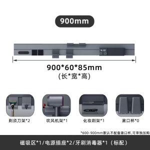 Bathroom Cabinet Smart Mirror Beauty Makeup Storage Rack Washing Basin Integrated Blow Dryer Multi-Function Hardware Accessories