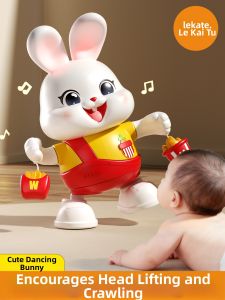 lekate | Baby Headlifting Practice Electric Dancing Rabbit Toy