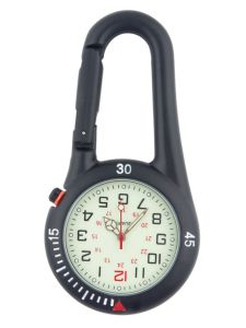 Outdoor Sports Wristwatch Night Light Nurse Keychain Clock Face Mountain Climbing Stopwatch round Dial Alloy Band Quartz Movement