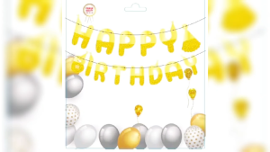Happy Birthday Banner with Glitters - Perfect Party Decoration for Festive Ornaments. P915