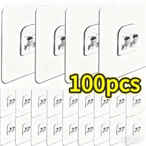 5-100PCS Transparent Hanging Shelf Hooks Wall Storage Rack Fixing Patch Strong Self-Adhesive Snap for Kitchen Bathroom Gadgets