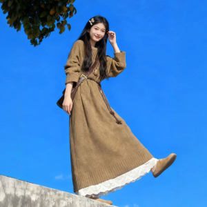 CHANGTONG | Vintage Soft Style Thick Knit Dress