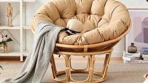 ＜1220＞  Ghế Rada Chống Thấm Xuyên Biên Giới Ghế Bập Bênh Ghế Đu Đủ Đệm Tròn Đệm Trong Nhà Tích Hợp