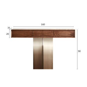 GOOFANSER | Black Walnut Antique Acrylic Suspended Storage Entryway Table