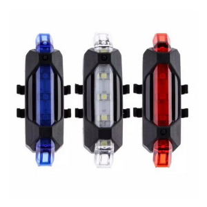 Lampu Belakang Sepeda Kedap Kedip Led Charger Defensor 5 LED Bisa Charger Ulang