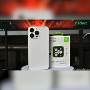 Halosure iPhone 15 รุ่น Giltter กระจกป้องกันและเลนส์กล้อง 99.99% สำหรับการแตกร้าว ฟิลเลอร์เสริมสวยใหม่