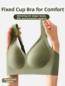 Seamless Support Bra with Fixed Cups Minimizer Underwear Side-Support and Lift for Pregnant 1 Piece