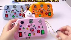 Steering Wheel Busy Board Montessori Toys Toddlers LED Light Switch Sensory Games Early Education Learning Baby Travel Toys Gift