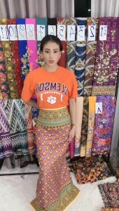 10 ผืน ผ้าถุงสด ลายดอกใหญ่ ลายดอกเล็ก ผ้าคัตตอล ซักแล้วสีไม่ตก ไม่มัน, ไม่ชินไม่ลงแป้ง ลายไทย