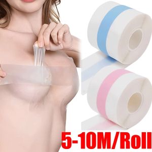 5M/10M Transparent Breast Lift Boob Tape Women Invisible Bra Nipple Cover DIY Waterproof Sticky Strong Support Push Up Chest Stickers