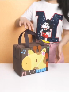 OFM-T65 Tas Bekal Anak Karakter Lucu Lunch Bag Aluminium Foil Tempat Penyimpanan Makanan / Tas