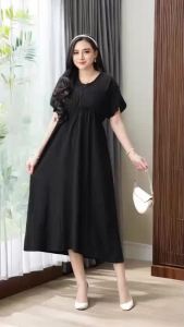 Promo Daster Asmiranda Lengan Pendek / Midi Dress Asmiranda Import