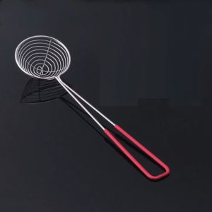 Nurm Stainless Steel Strainer Filter Kitchen Colander with Red Handle for Kitchen Food