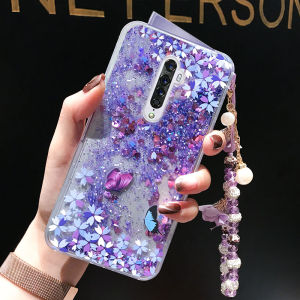 Oppo Reno Series Liquid Sandfall Anti-Fall Silicone Protective Case Luxury Style Mobile Phone Cover Compatible with Reno2 Reno3