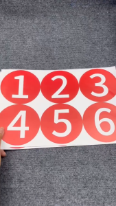 Decal Số Dán Hình Tròn 10 cm (Từ 1 Đến 12) - Sticker Số Dán Không Thấm Nước - Tem Số Dán Số Phòng Số Bàn.