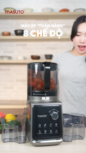 Máy Ép Chậm Đa Năng Masuto MSPrimeUltra 8in1 Cao Cấp Công Suất 150w Ống Tiếp Cực Đại Ép Kiệt 99% Làm Kem Siêu Mịn