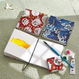 300g Cotton Paddle Watercolor Sketchbook Pocket Acrylic Marker Sketching Paper Travel Watercolor Painting Book Art Supplies