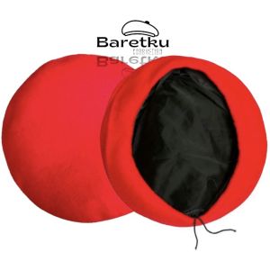TOPI BARET WARNA MERAH KOPASSUS | BARET FLANEL | BARET PASKIBRA