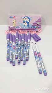 Hộp 10 Cây Bút Lông Kim FL-08/DO Mực Tím ngòi nhỏ 0.3mm cho bé tiểu học