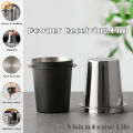 Vision 51-53/58mm Coffee Dosing Cup 304 Stainless Steel Dosing Cup Powder Feeder Part for Coffee Tamper Espresso Coffee Machine Tools for Milk Tea Shops Homes Coffee Shops. 