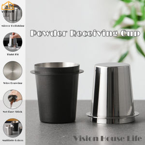 Vision 51-53/58mm Coffee Dosing Cup 304 Stainless Steel Dosing Cup Powder Feeder Part for Coffee Tamper Espresso Coffee Machine Tools for Milk Tea Shops Homes Coffee Shops