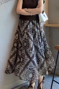 MANMI | Holiday Style Vintage A-line Half Skirt Slimming