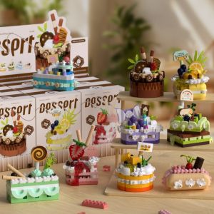 Dessert Party Cake Building Blocks Childrens Educational Assembly Toys DIY Birthday Gifts