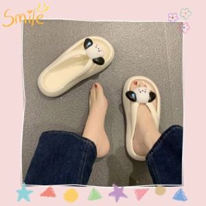 DMshoes สุดคูม รองเท้าแฟชั่นผู้หญิง รองเท้าแท่นพื้นหนา รองเท้าแท่นหูหนีบ วัสดุยาง EVA คุณภาพดี รูปทรงสวย น้ำหนักเบา ติดตัวการ์ตูนน้องหมา น่ารักมากแม่นยำ คุณภาพดี