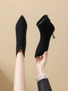 Josiny | Pointed Toe French Winter New High Heel Boots