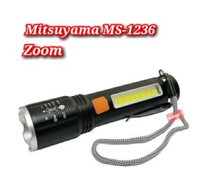 Senter Zoom mitsuyama Ms 1236 Led 15wat super terang body alumunium