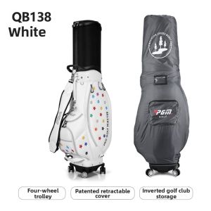 PGM GOLF | New Hard Shell Extendable Golf Bag with Wheels