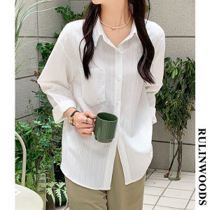 RULINWOODS 4 màu sắc của phụ nữ áo sơ mi dài tay của phụ nữ thời trang áo sơ mi